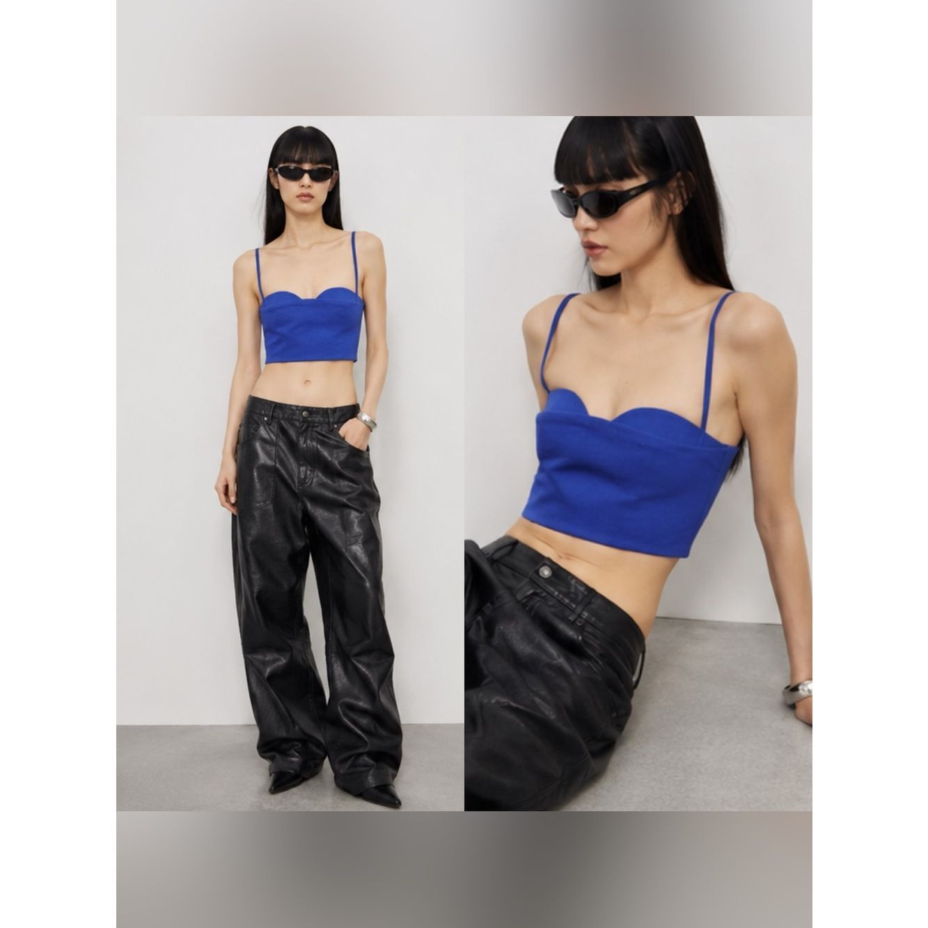 Acne Studios Bustier Corset Top In Electric Blue